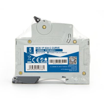Aigostar - Enofazni avtomatski odklopnik 1P-63A-C 230-400V