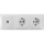 Aigostar - Ethernet vtičnica in 2x SCHUKO vtičnice z okvirjem, bela