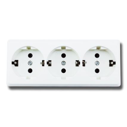 Aigostar - Gospodinjska vtičnica 3Z SCHUKO 250/16A
