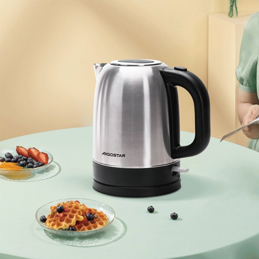 Aigostar - Grelnik vode 1,7l 2200W/230V mat krom