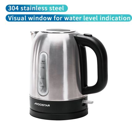 Aigostar - Grelnik vode 1,7l 2200W/230V mat krom