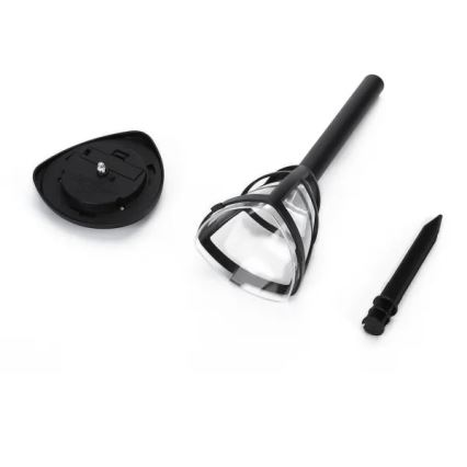 Aigostar - Komplet 12x LED solarnih svetilk LED/0,06W/2V 33,8 cm 6500K 100 mAh IP44 črne