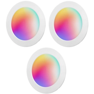 Aigostar - Komplet 3x LED RGBW zatemljive vgradne stropne svetilke MESH LED/15W/230V 2700K-6500K premer 17 cm