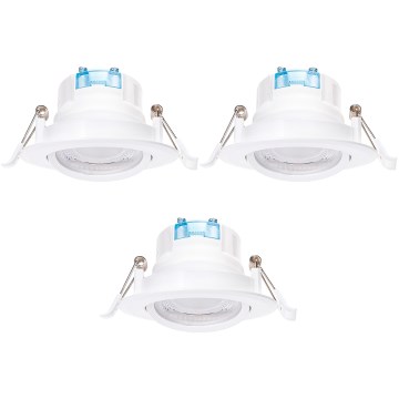 Aigostar - KOMPLET 3x LED Stropna svetilka LED/5W/230V 3000K preč. 8,5 cm bela