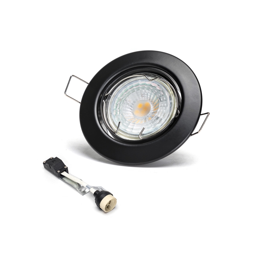 Aigostar - Komplet 3x LED vgradna stropna svetilka 1xGU10/4,5W/230V 3000K črna