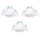 Aigostar - KOMPLET 3x LED Vgradna Svetilka LED/5W/230V 4000K premer 8,5 cm bela