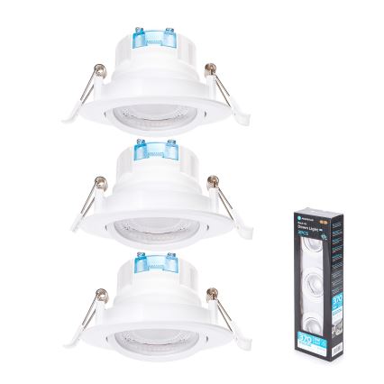 Aigostar - KOMPLET 3x LED Vgradna Svetilka LED/5W/230V 6500K premer 8,5 cm bela