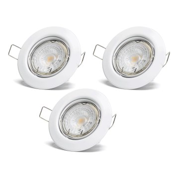 Aigostar - Komplet 3x LED vgradnih stropnih svetilk 1xGU10/4,5W/230V 6500K bela