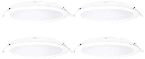 Aigostar - Komplet 4x LED RGBW zatemnjivih vgradnih stropnih svetilk MESH LED/18W/230V 2700K-6500K, premer 23 cm