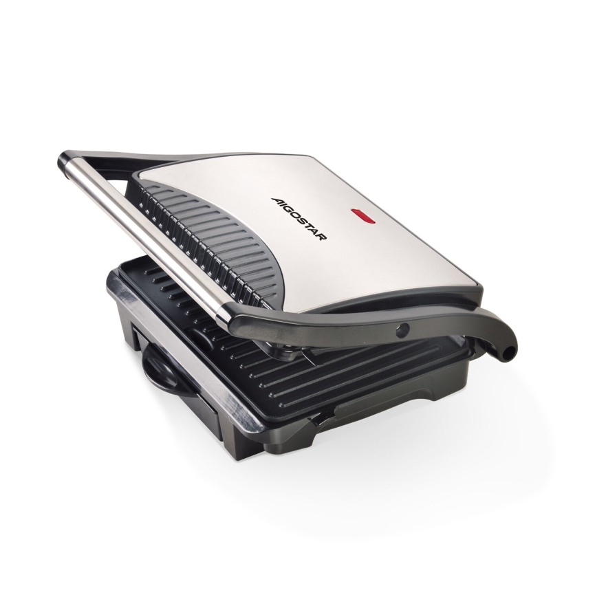 Aigostar - Kontaktni žar 1000W/230V črna/mat krom