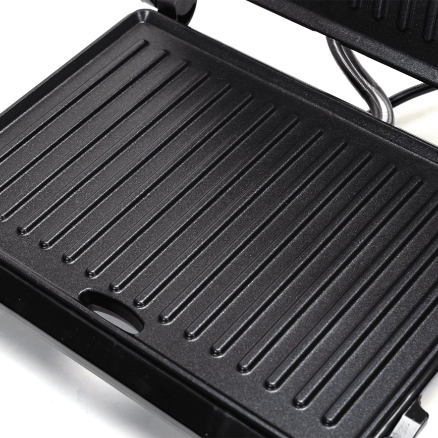 Aigostar - Kontaktni žar 1000W/230V črna/mat krom