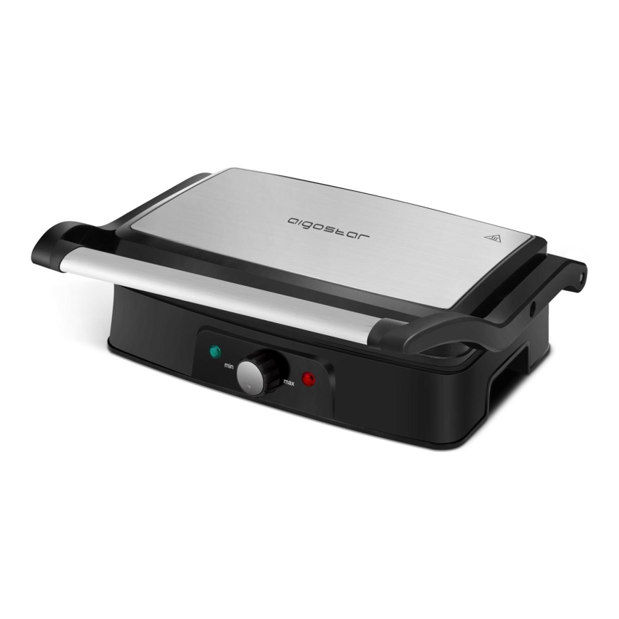 Aigostar - Kontaktni žar 1500W/230V mat krom/črna