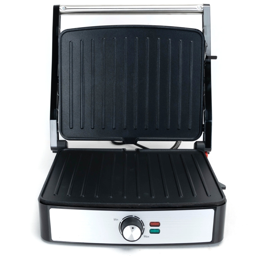Aigostar - Kontaktni žar 2200W/230V črna/nerjaveče jeklo