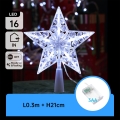Aigostar - LED božična dekoracija 16xLED/3xAA hladno-bela zvezda