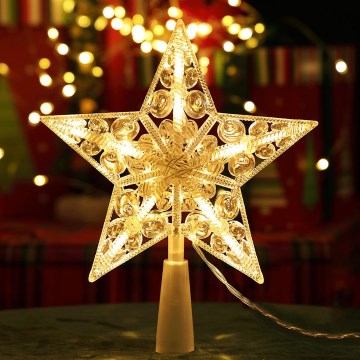 Aigostar - LED božična dekoracija 16xLED/3xAA topla bela zvezda