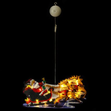 Aigostar - LED Božična dekoracija LED/3xAAA Božiček z jelenčki 13,4cm