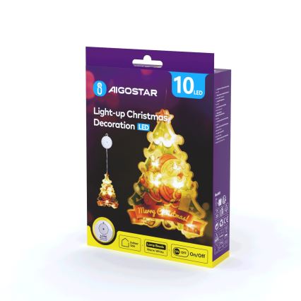 Aigostar - LED Božična dekoracija LED/3xAAA drevo 15cm