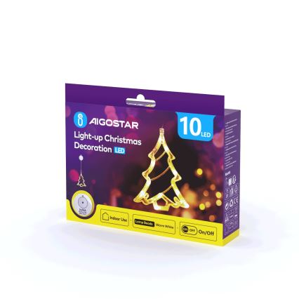 Aigostar - LED Božična dekoracija LED/3xAAA drevo 20cm