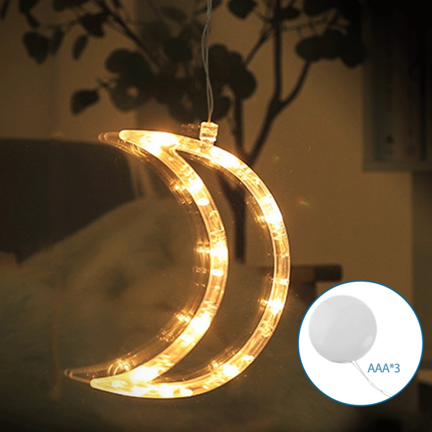 Aigostar - LED Božična dekoracija LED/3xAAA luna 18,5cm