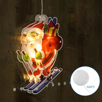 Aigostar - LED Božična dekoracija LED/3xAAA Santa on skis 23cm