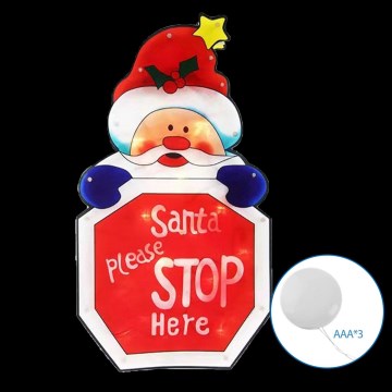 Aigostar - LED Božična dekoracija LED/3xAAA Santa z sign 45cm