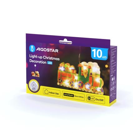 Aigostar - LED Božična dekoracija LED/3xAAA vlakec 13,4cm