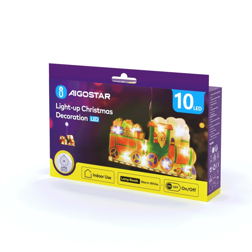 Aigostar - LED Božična dekoracija LED/3xAAA vlakec 13,4cm