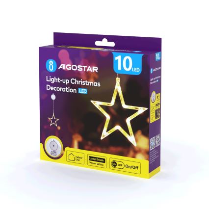 Aigostar - LED Božična dekoracija LED/3xAAA zvezda 19cm