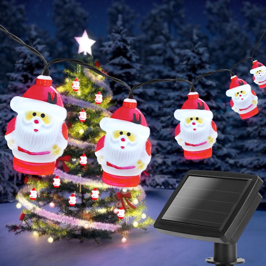 Aigostar - LED Božična solarna veriga 10xLED/3,8 m IP44 hladno bela 400 mAh