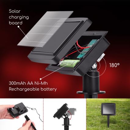 Aigostar - LED Božična solarna veriga 10xLED/3,8 m IP44 hladno bela 400 mAh