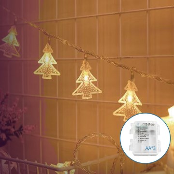 Aigostar - LED Božična veriga 20xLED/3xAA 3,3m drevesa