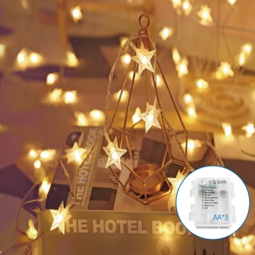 Aigostar - LED Božična veriga 20xLED/3xAA 3,3m zvezde