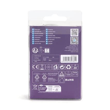 Aigostar - LED Božična veriga 50xLED/3xAA 5,3m hladno bela