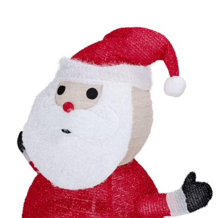 Aigostar - LED božična zunanja dekoracija 50xLED/3xAA 0,7m IP44 hladna Santa Claus