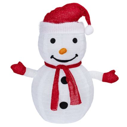 Aigostar - LED božična zunanja dekoracija 50xLED/3xAA 0,7m IP44 snežak + daljinski upravljalnik