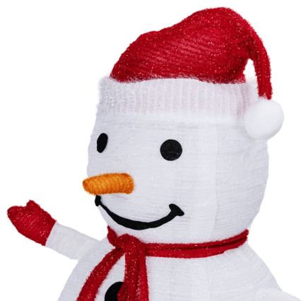 Aigostar - LED božična zunanja dekoracija 50xLED/3xAA 0,7m IP44 snežak + daljinski upravljalnik