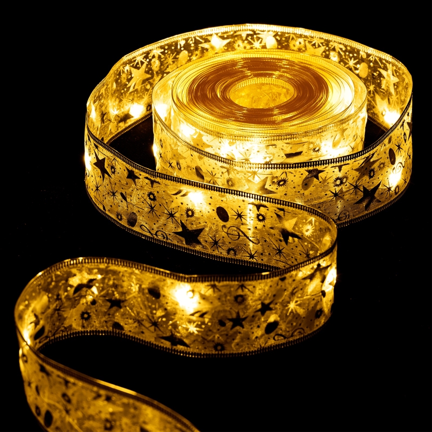 Aigostar - LED božični niz 100xLED/3xAA 10 m topla bela zlata