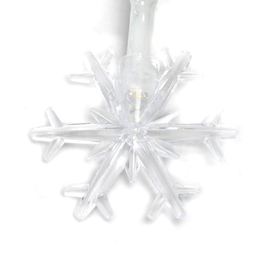 Aigostar - LED božični niz 10xLED/3xAA 1,5 m, topla bela, snežinke