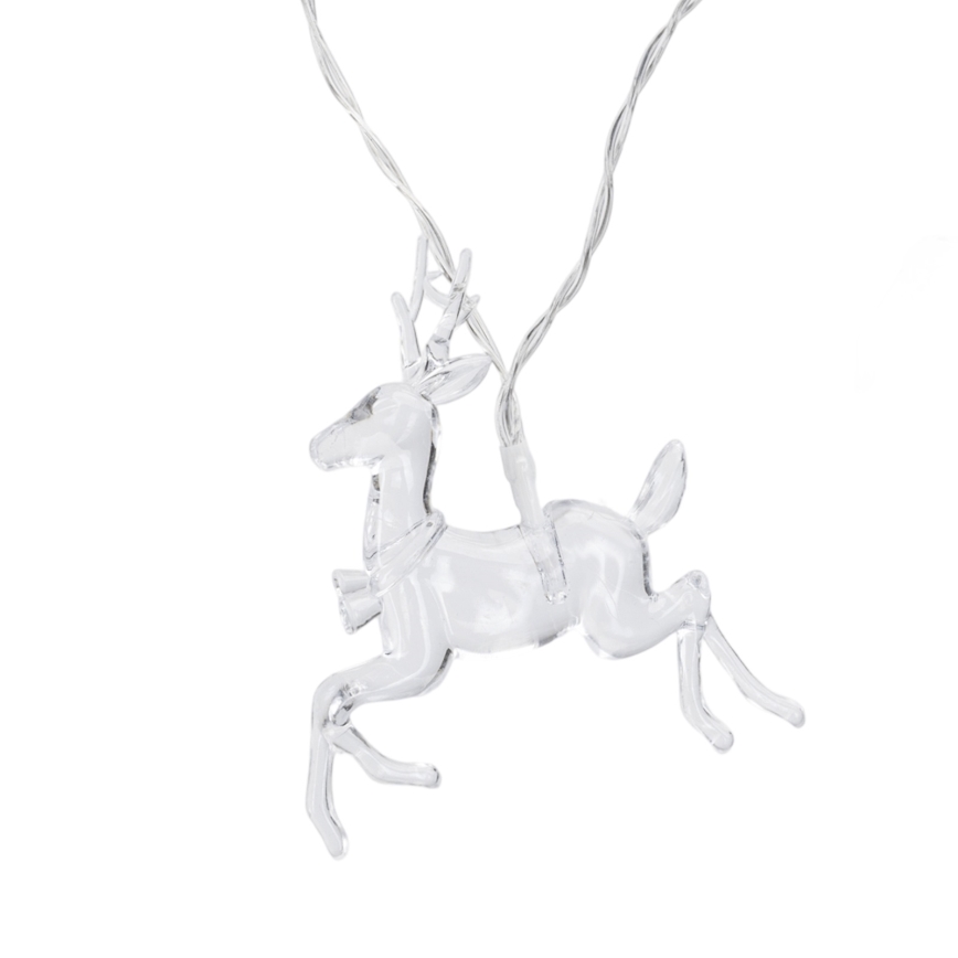 Aigostar - LED božični niz 10xLED/3xAA 1,5m topla bela z jelenčki