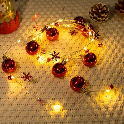 Aigostar - LED božični niz 20xLED/3xAA 2 m topla bela