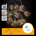 Aigostar - LED božični niz 20xLED/3xAA 3 m topla bela božične nogavice