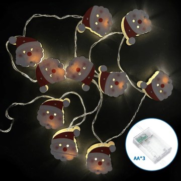 Aigostar - LED božični niz 20xLED/3xAA 3m topla bela Božiček