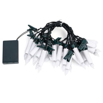 Aigostar - LED božični niz 25×LED/3×AA, 5 m, topla bela