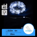 Aigostar - LED božični niz 40xLED/2x3V 4m hladna bela