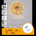 Aigostar - LED božični niz 50xLED/3xAA 5,3m topla bela