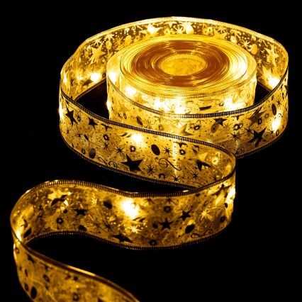 Aigostar - LED božični niz 50xLED/3xAA 5m topla bela zlata