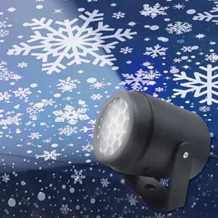 Aigostar - LED Božični projektor snežink LED/5W/230V hladna bela