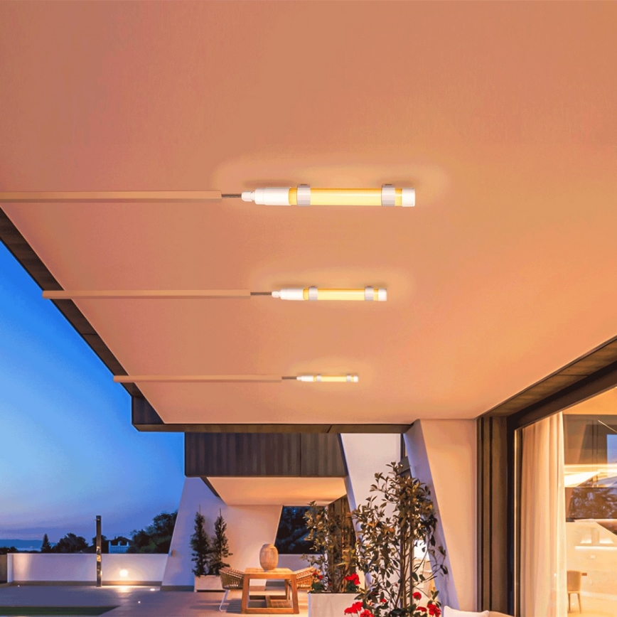 Aigostar - LED Zatemnitvena cev s solarnim panelom LED/3,2V 3000K/4000K/6500K IP65 5000 mAh + Daljinski upravljalnik
