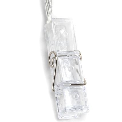 Aigostar - LED dekorativni niz s sponkami 20xLED/3xAA 3,3m topla bela