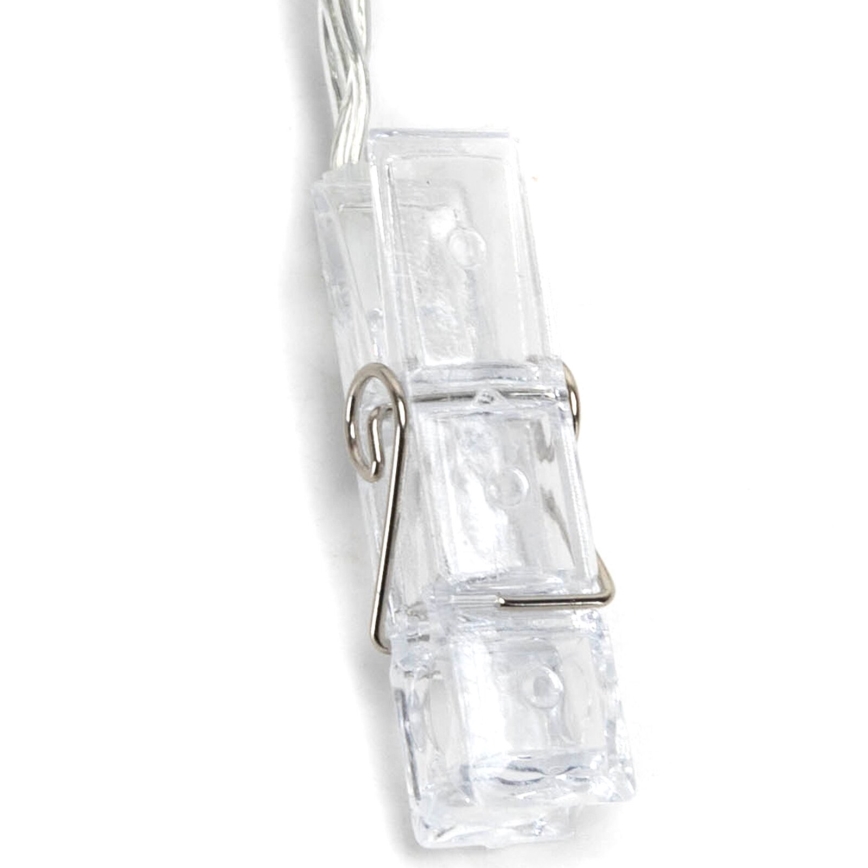 Aigostar - LED dekorativni niz s sponkami 20xLED/3xAA 3,3m topla bela